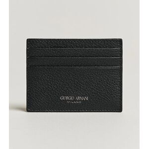 Giorgio Armani Grain Leather Card Holder Black Calf