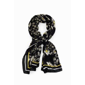 Desigual Rectangular patchwork daisy foulard - BLACK - U