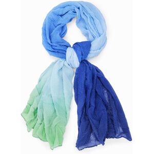 Desigual Rectangular pleated dégradé foulard - BLUE - U