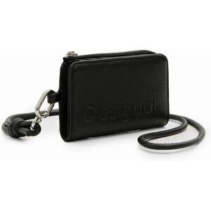 Desigual S logo cord wallet - BLACK - U