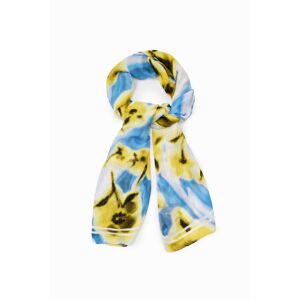 Desigual Rectangular floral foulard - BLUE - U