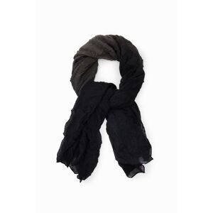 Desigual Rectangular pleated dégradé foulard - BLACK - U