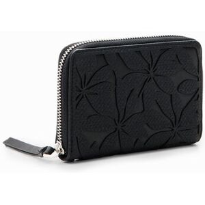 Desigual Small die-cut floral wallet - BLACK - U