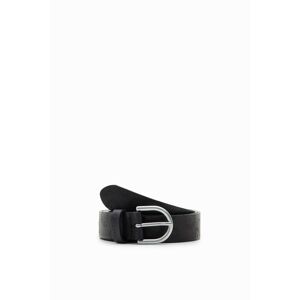 Desigual Geometric leather belt - BLACK - 85