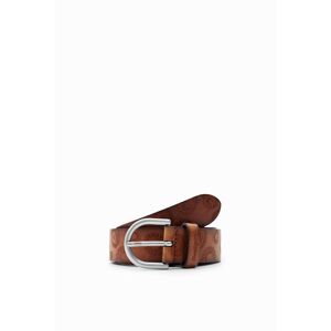 Desigual Geometric leather belt - BROWN - 85