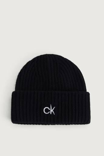 Calvin Klein Lue Organic Knit Xl Beanie Svart  Male Svart