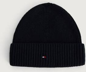 Tommy Hilfiger Lue Essential Rib Short Beanie Svart  Male Svart