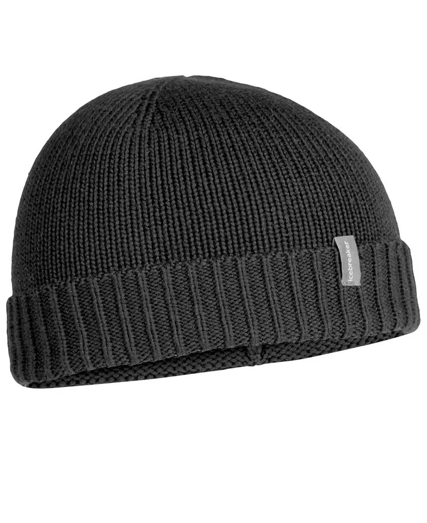 Icebreaker U Vela Cuff Beanie - Lue - Svart