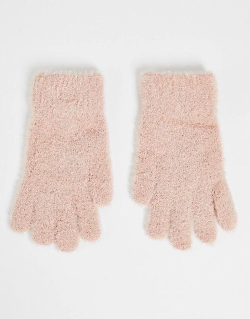 Accessorize super fluffy gloves in pink  Pink