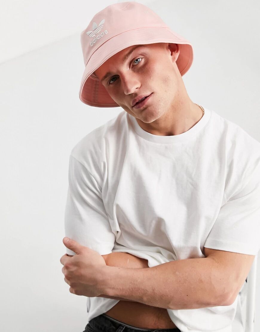 adidas Originals trefoil bucket hat in pink  Pink