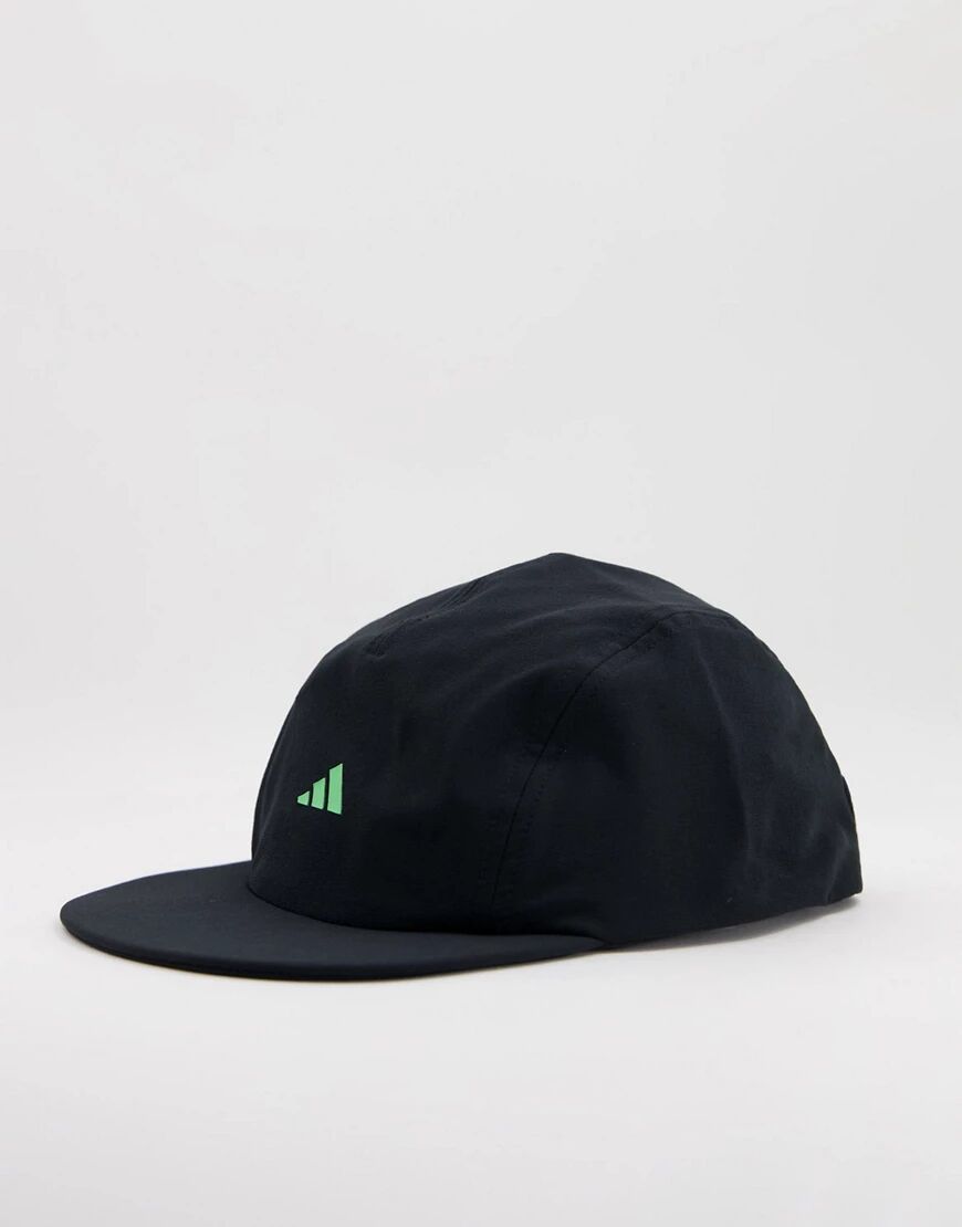adidas performance adidas Training baseball cap with green logo in black  Black