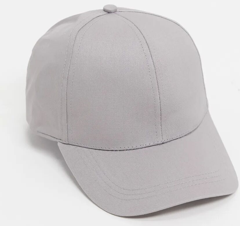 ASOS DESIGN baseball cap in grey  Grey