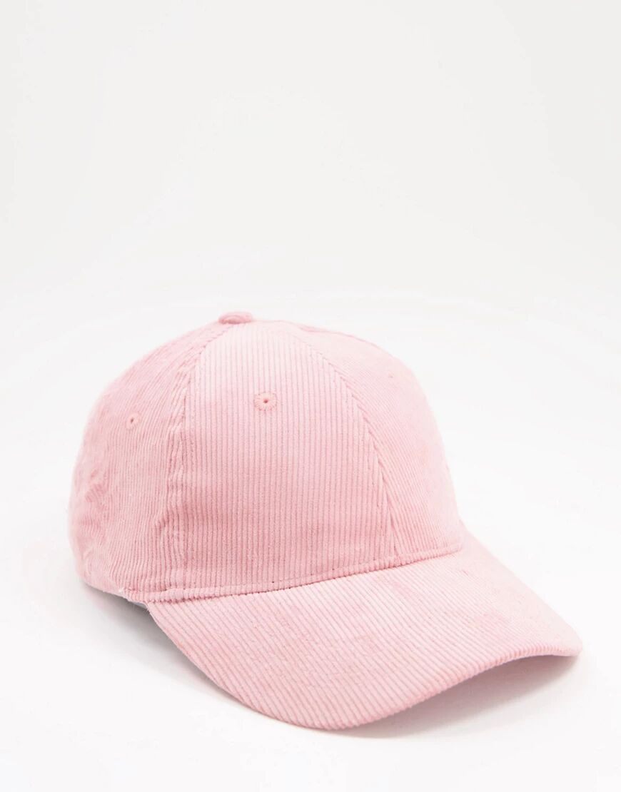 ASOS DESIGN baseball cap in pink cord  Pink