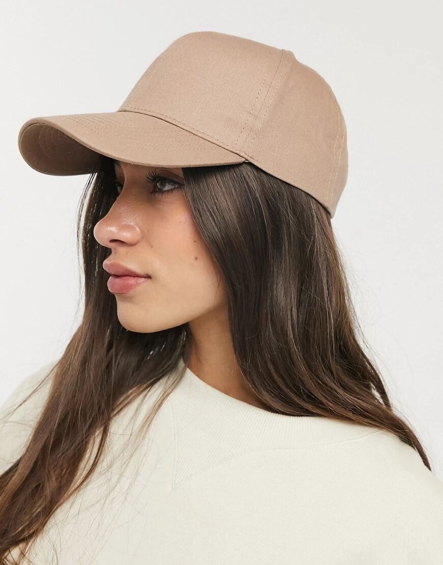 ASOS DESIGN baseball cap in stone-Neutral  Neutral