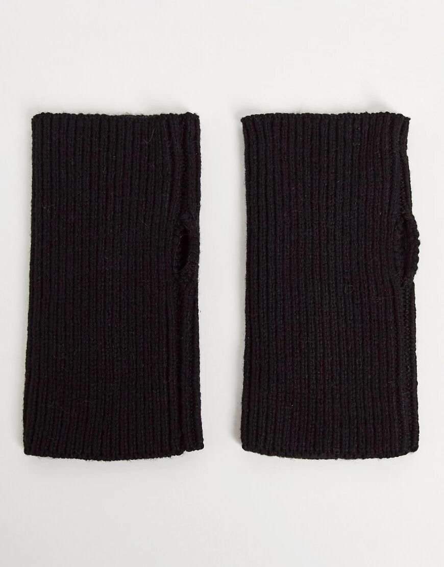 ASOS DESIGN recycled palm warmer gloves in black  Black