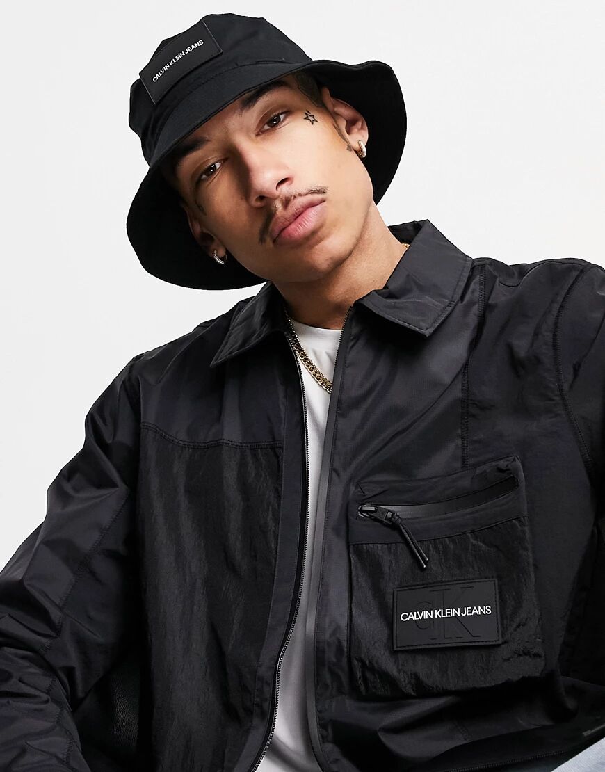 Calvin Klein Jeans bucket hat in black  Black