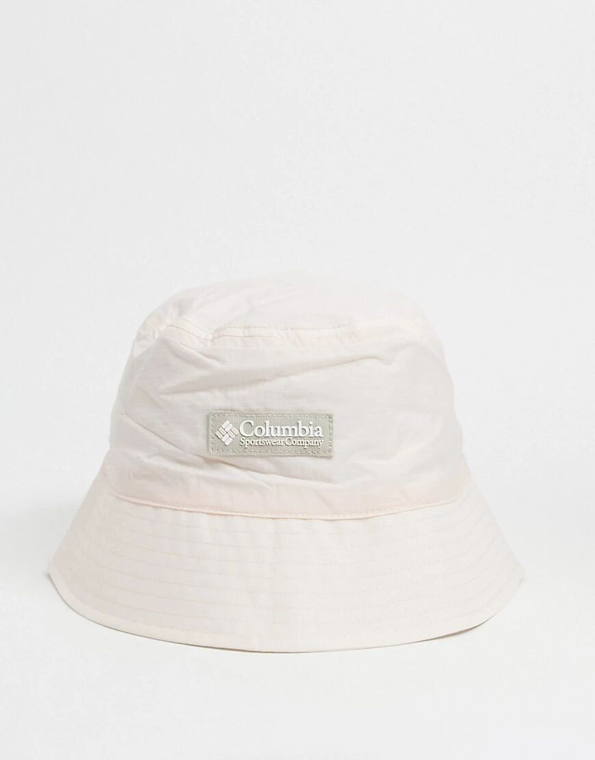 Columbia Roatan Drifter Reversible bucket hat in pink/white  White