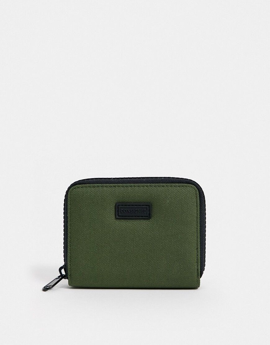 Consigned zip around wallet-Green  Green