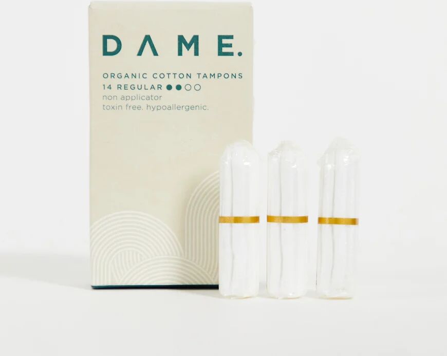 DAME Organic Cotton Tampons Regular - 14 Pack-No colour  No colour