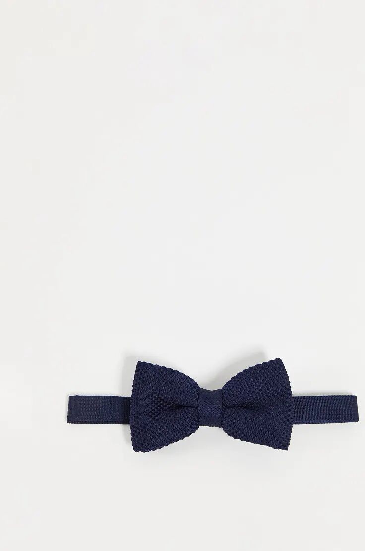 Devils Advocate knitted bow tie-Navy  Navy