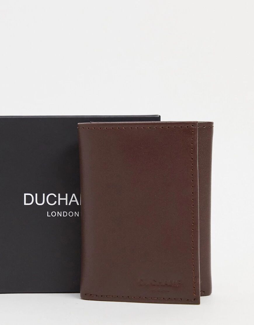 Duchamp leather trifold wallet-Brown  Brown