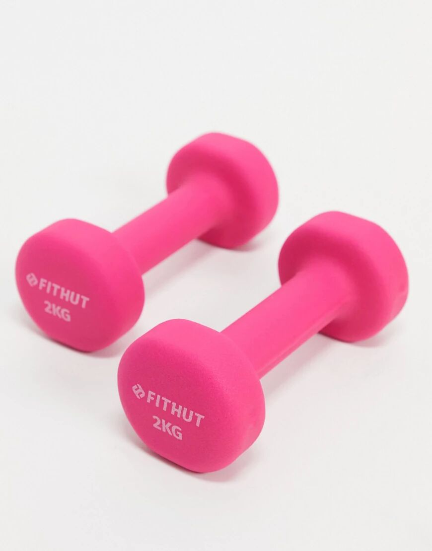 FitHut 2KG dumbbell twin pack in pink  Pink