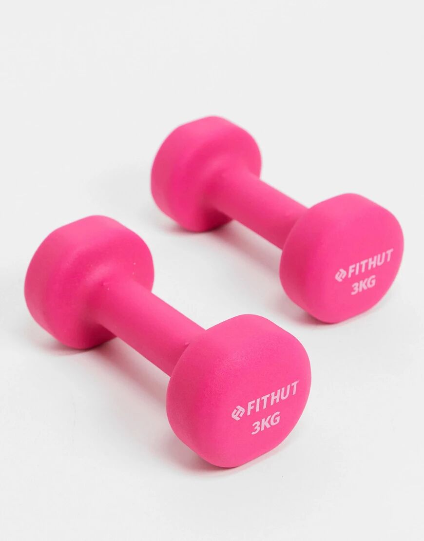 FitHut 3KG dumbbell twin pack in pink  Pink