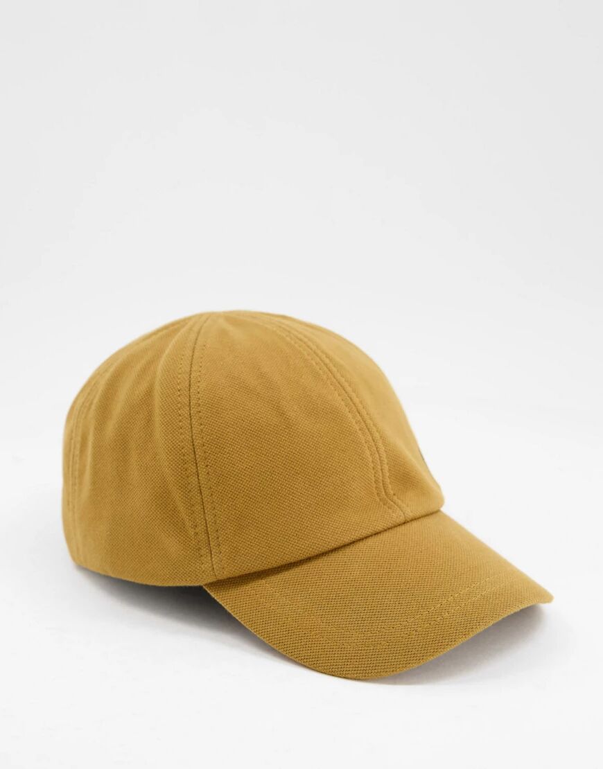 Fred Perry pique classic baseball cap in tan-Brown  Brown