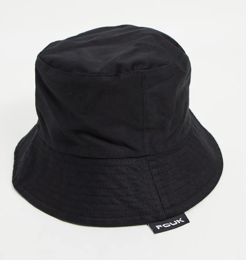 French Connection bucket hat in black  Black