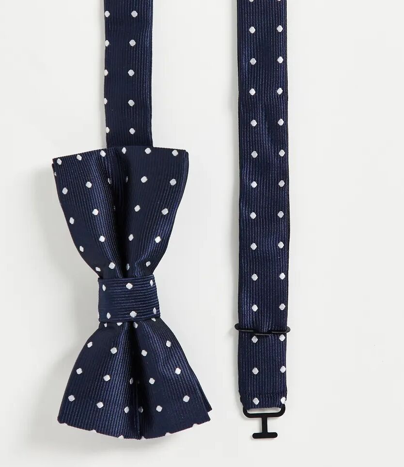 French Connection dotted bow tie in navy  Navy