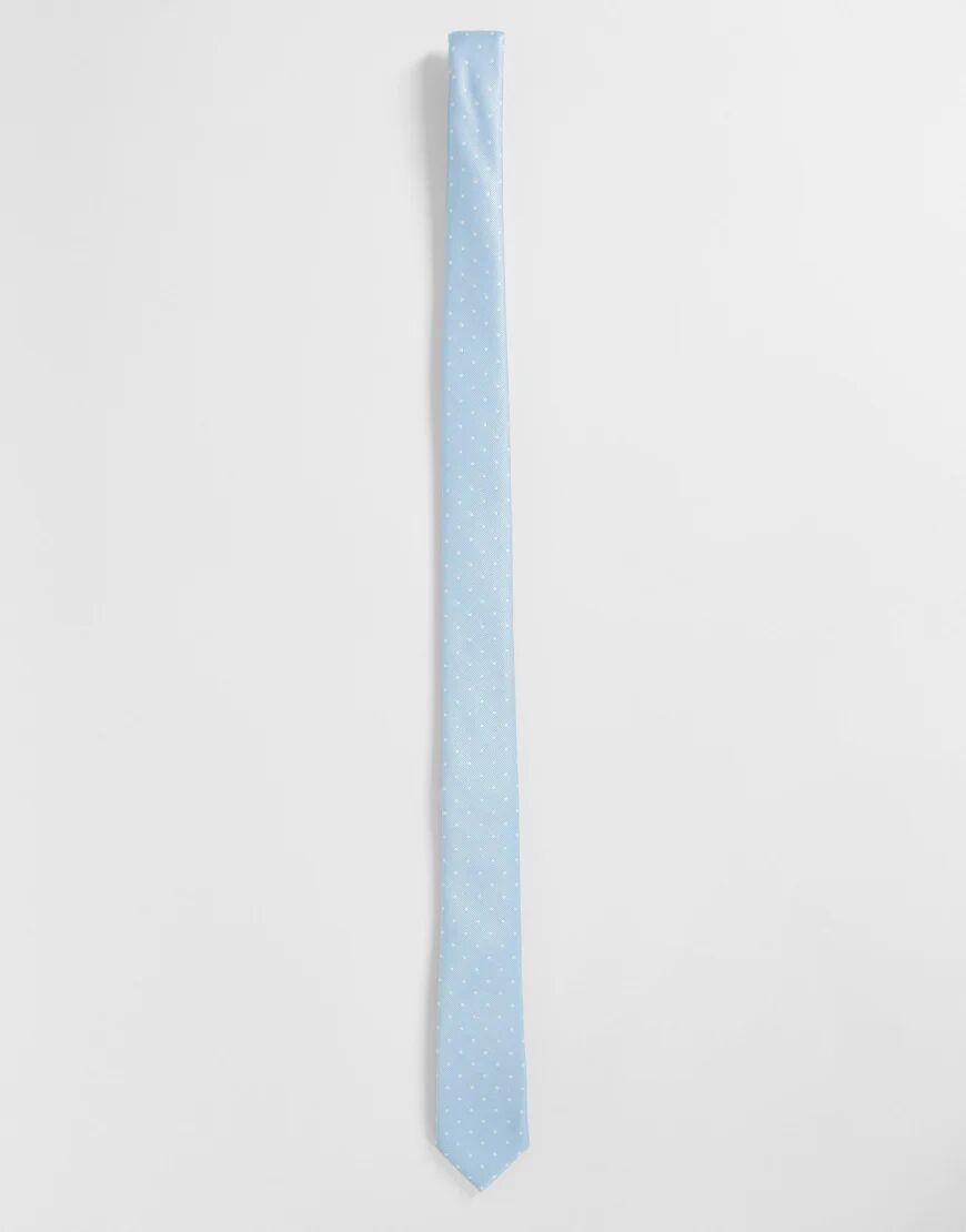 French Connection dotted tie-Blue  Blue