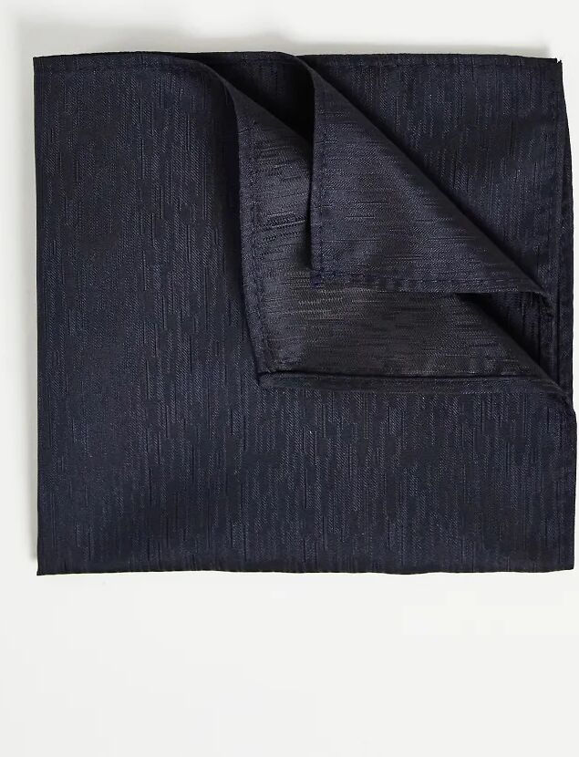 French Connection plain pocket square in navy  Navy