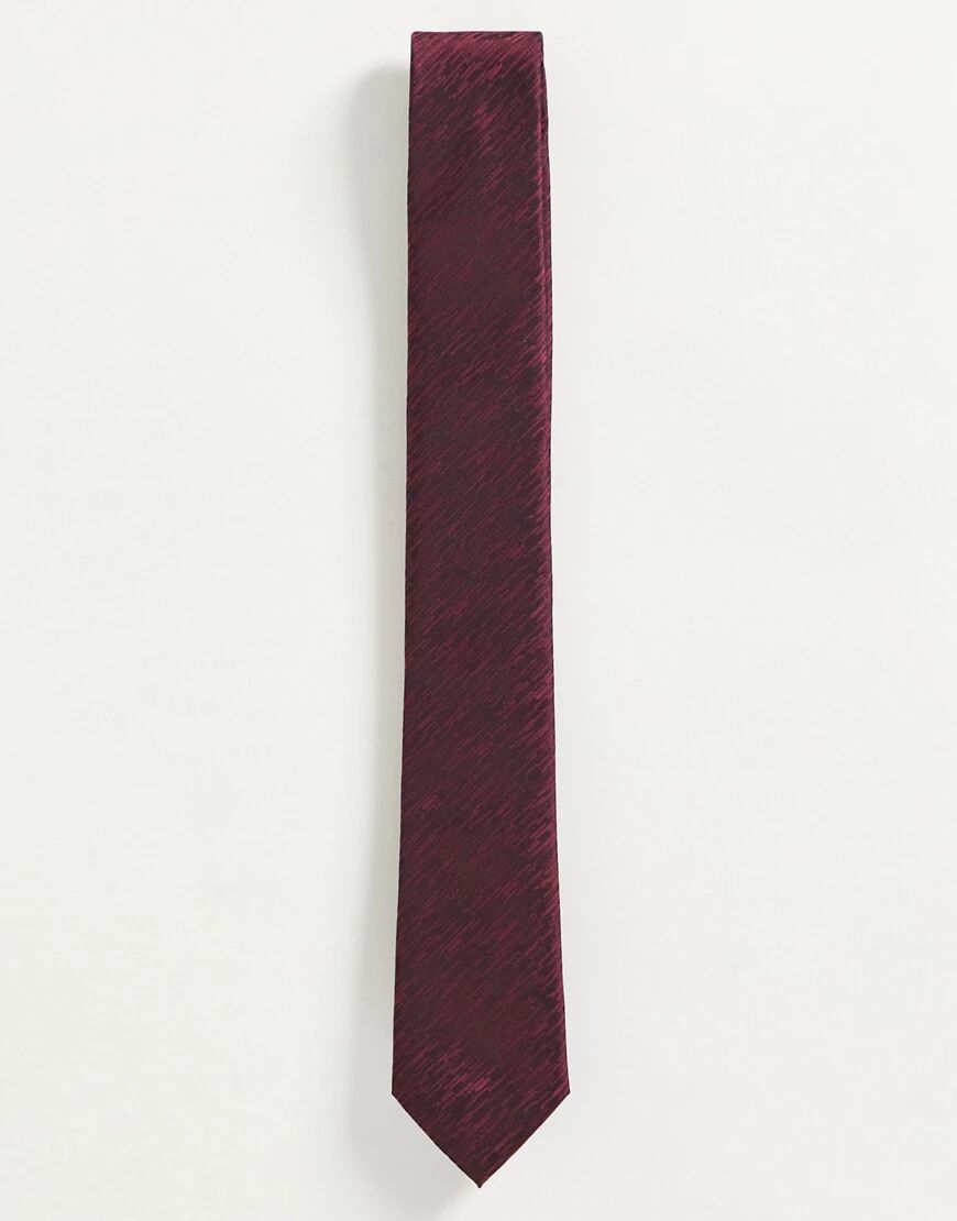 French Connection plain tie-Red  Red