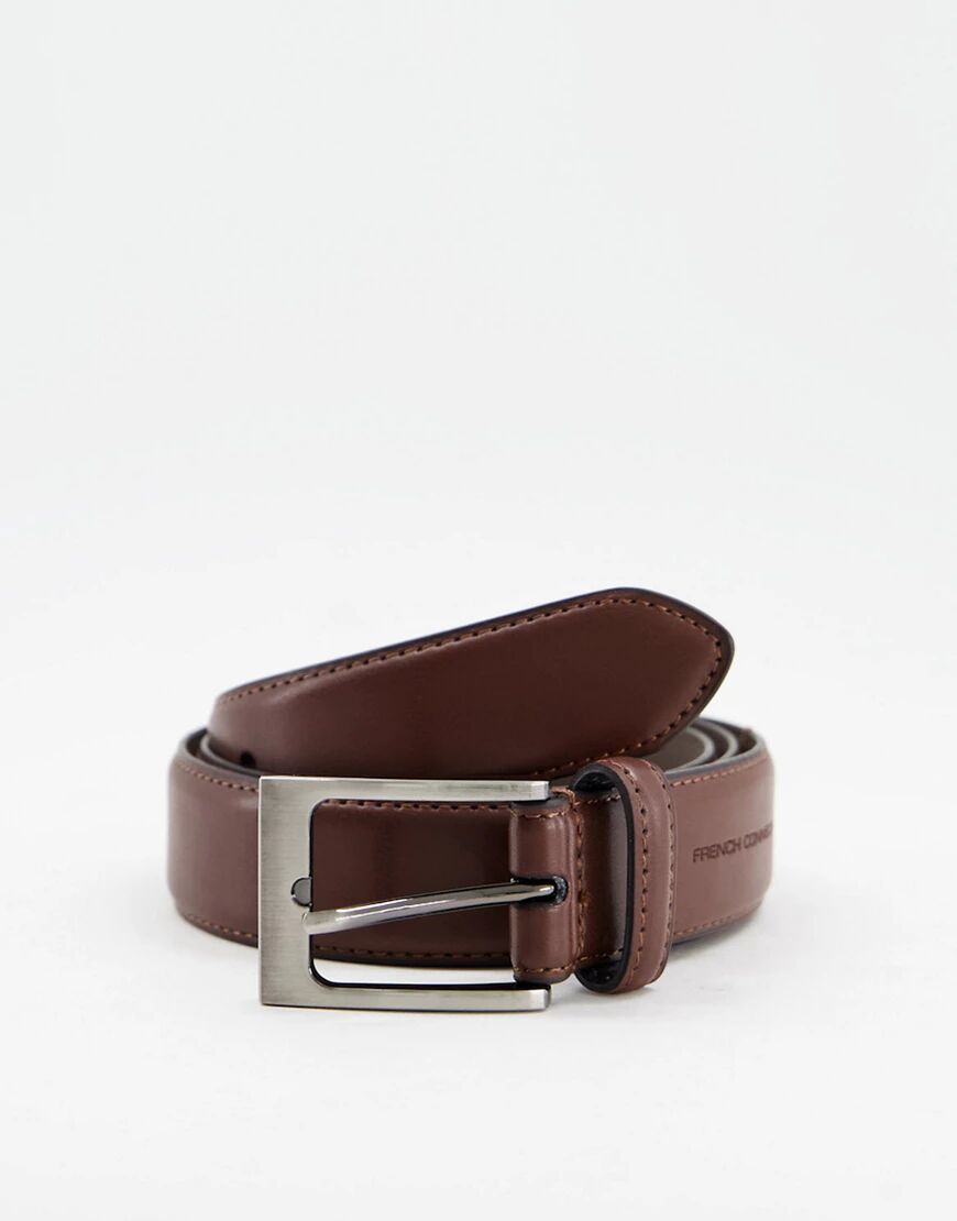 French Connection prong buckle belt in brown  Brown
