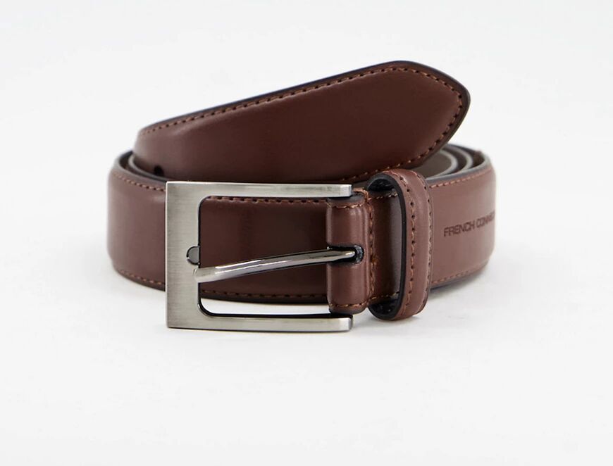 French Connection prong buckle belt in brown  Brown