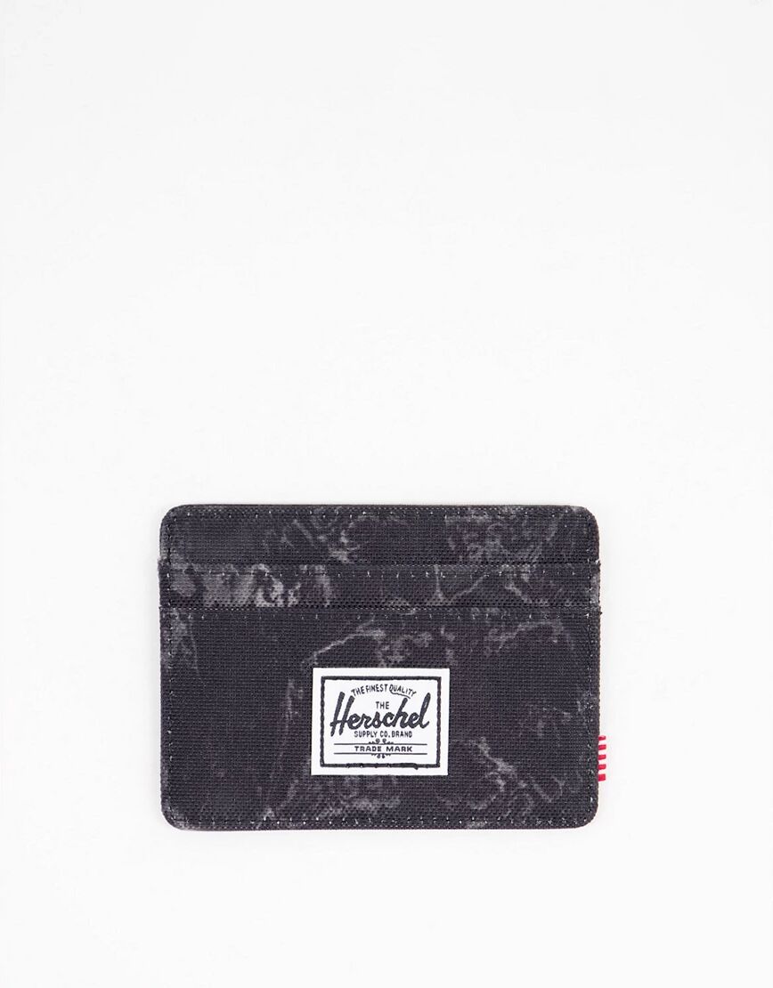 Herschel Supply Co Charlie cardholder in black marble  Black