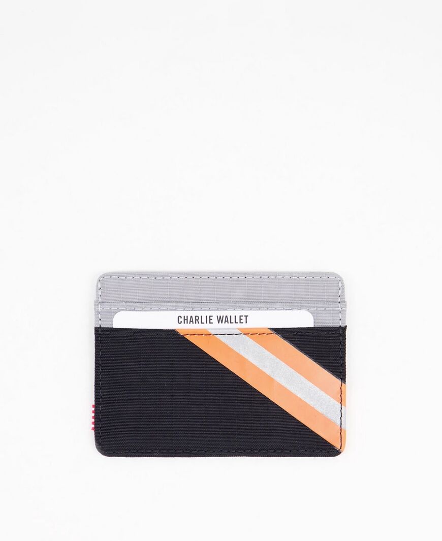 Herschel Supply Co Charlie cardholder in navy and grey with orange stripe  Navy