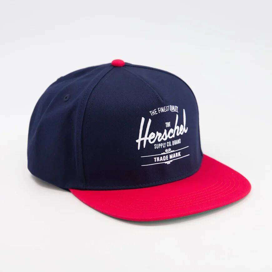 Herschel Supply Co. Whaler mesh trucker cap in navy and red  Navy