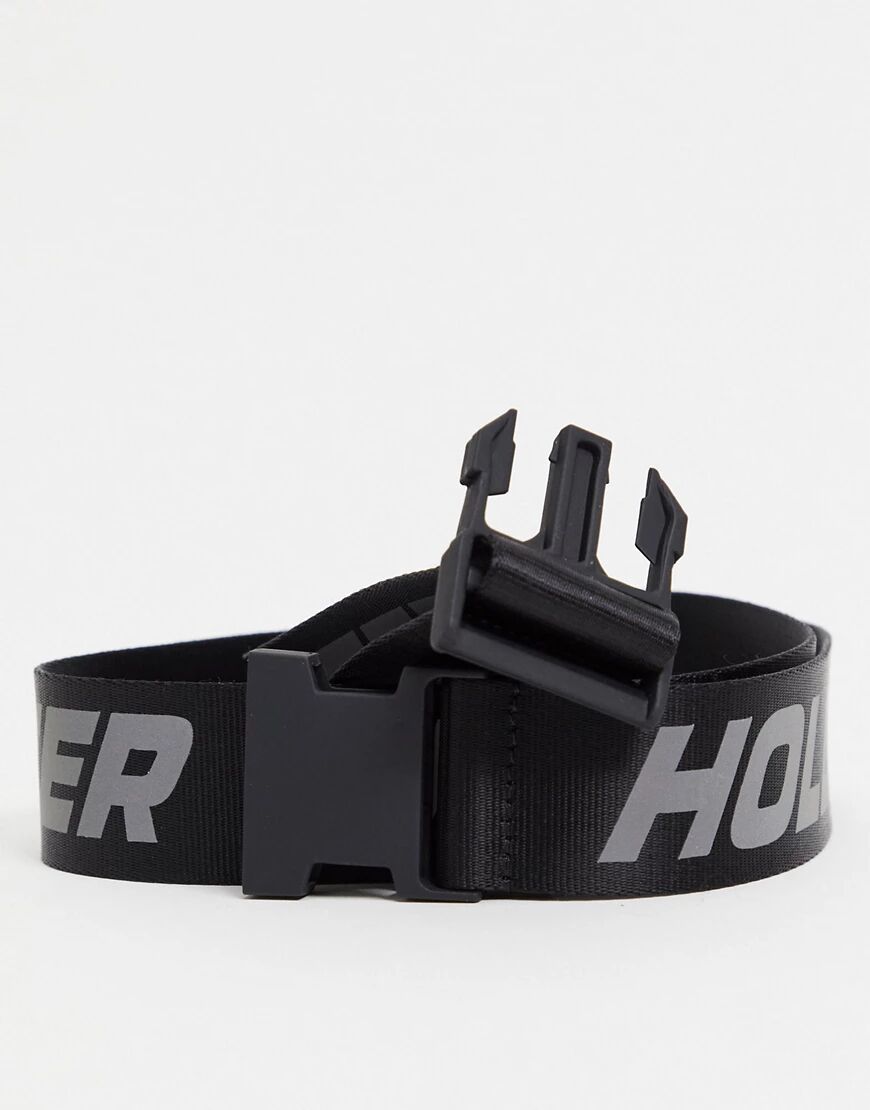 Hollister belt in black with text logo  Black