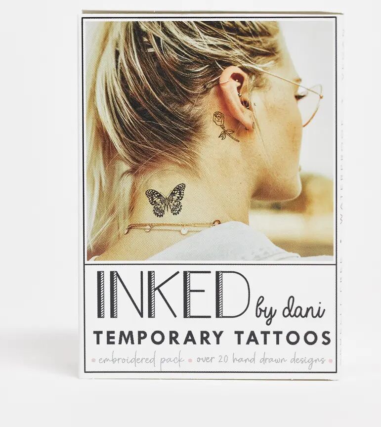 INKED by Dani Embroidered Temporary Tattoo Pack-No colour  No colour