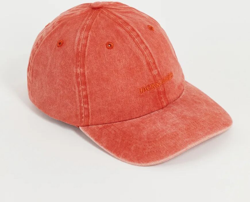 Jack & Jones cap in washed red  Red