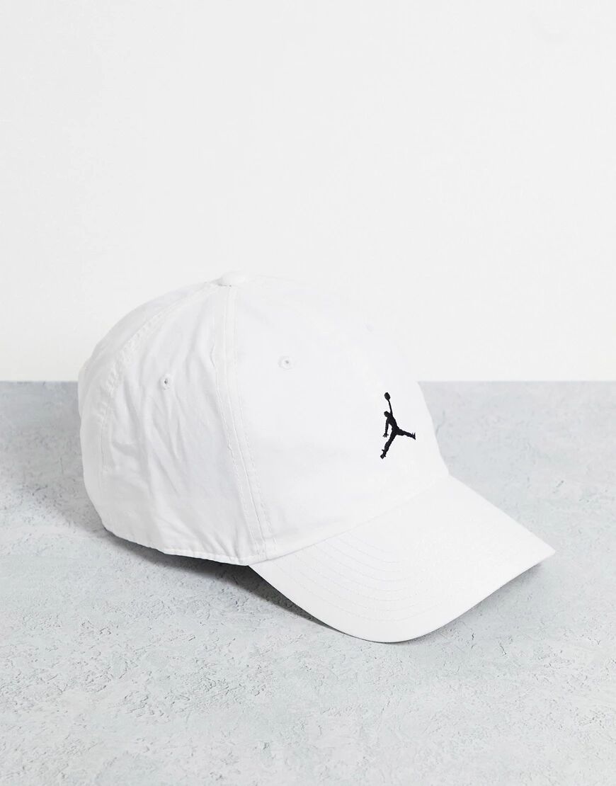 Jordan baseball cap in white with jumpman logo  White