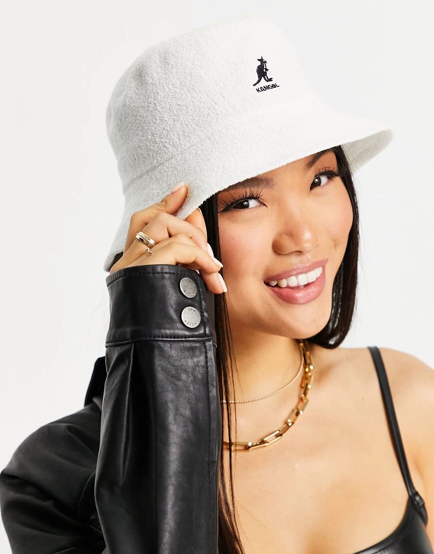 Kangol Bermuda bucket hat in white  White