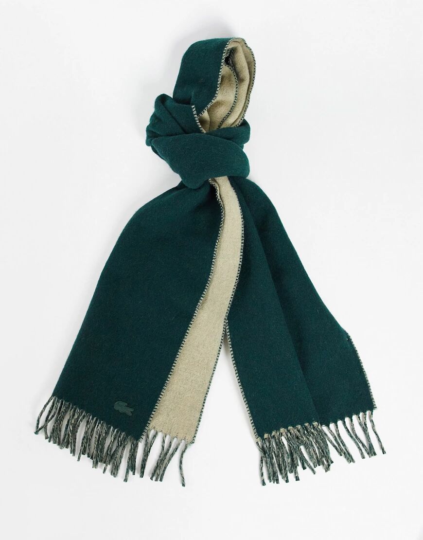 Lacoste chevron scarf-Green  Green