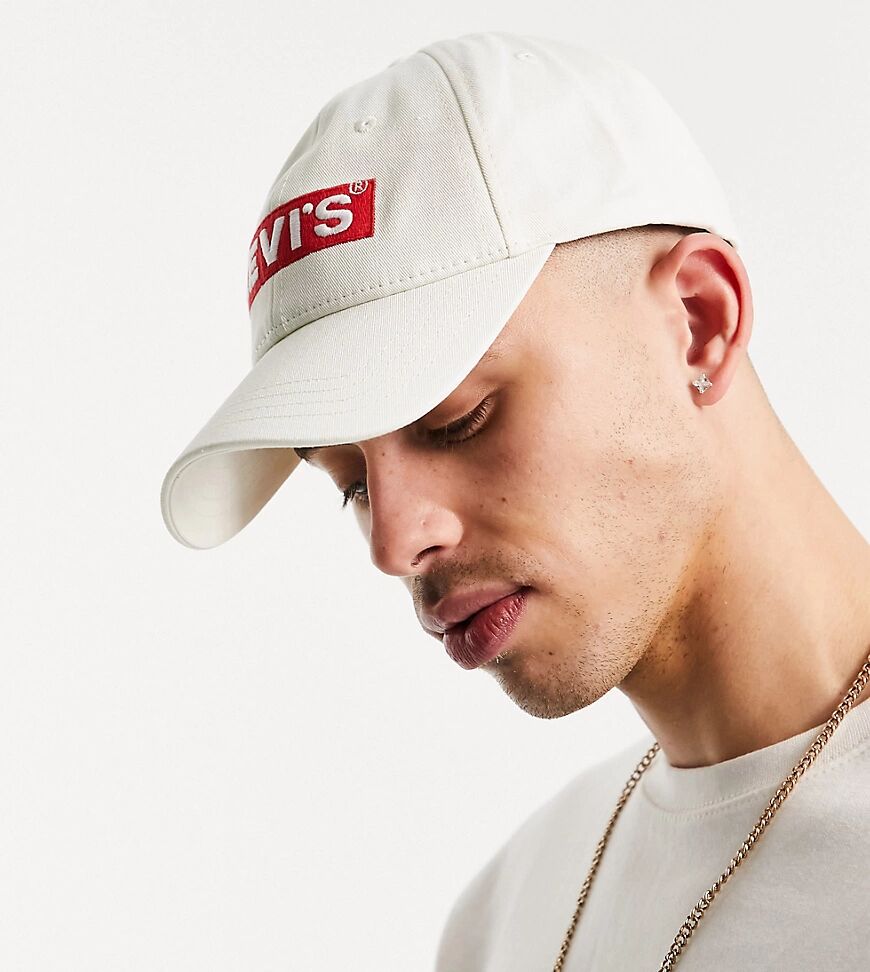 Levis Levi's cap in cream with box tab logo exclusive to ASOS-White  White