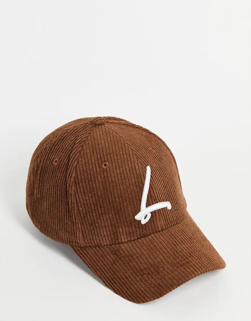 Liquor N Poker brown baseball cap in cord  Brown