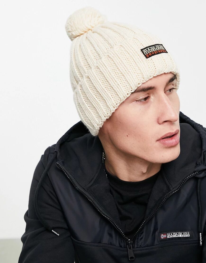 Napapijri Fea pom beanie in cream-Grey  Grey