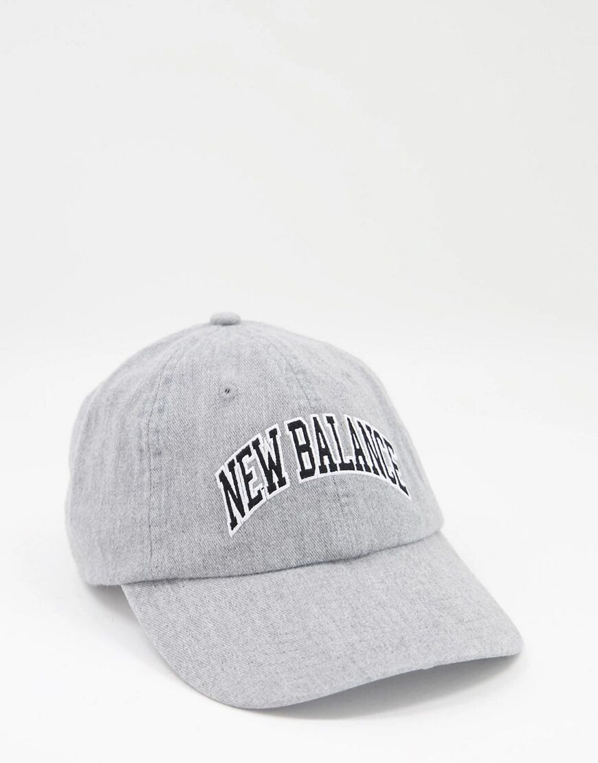 New Balance Collegiate logo baseball cap in grey  Grey