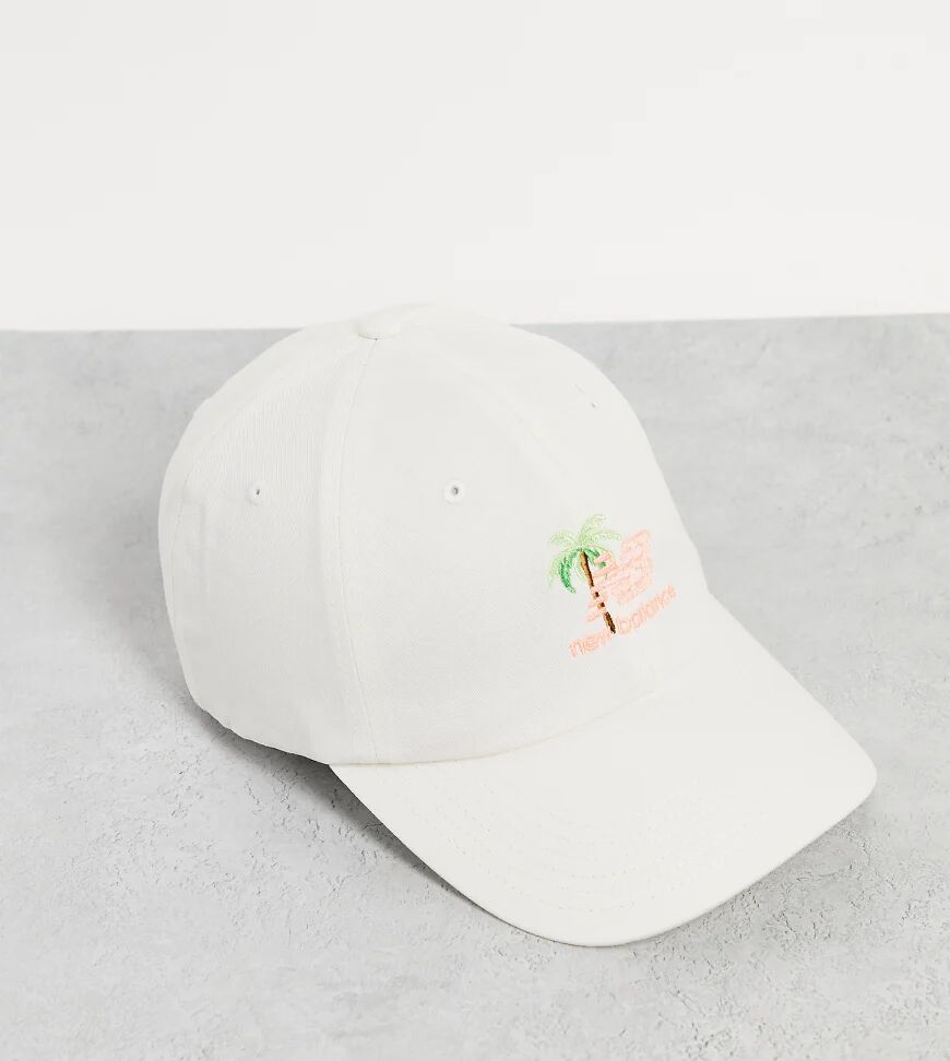 New Balance Miami logo baseball cap in off white exclusive to ASOS  White