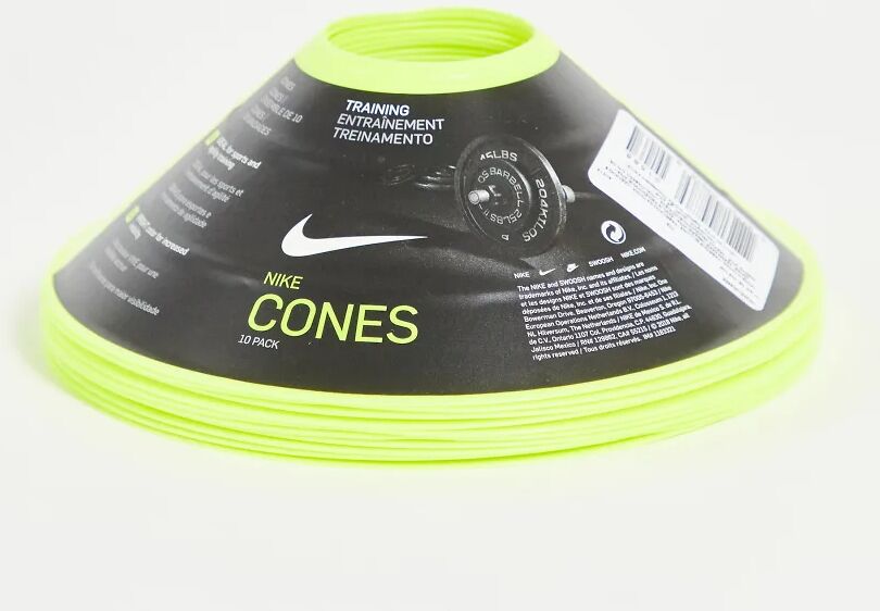 Nike 10 pack of training cones in bright yellow  Yellow